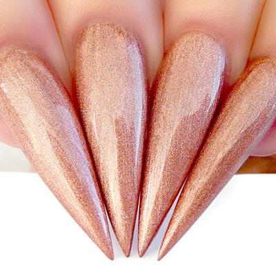 hands wearing 470 Copper Out Dip Powder by Kiara Sky