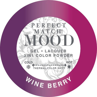 swatch of 049 Wine Berry Perfect Match Mood Duo by Lechat
