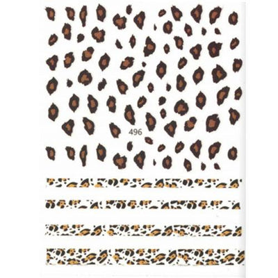 Nail Decal Sticker Cheetah Print - #496