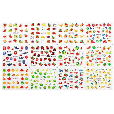 Nail Art Water Decals Giant Sheet - Fruits BN829-840