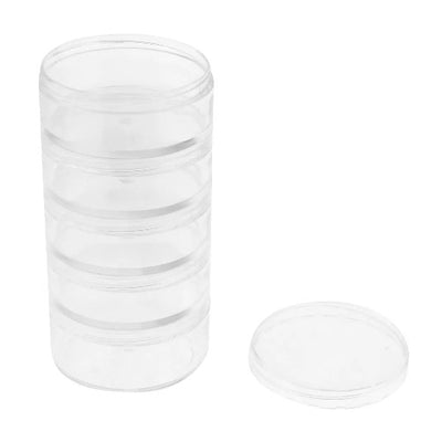 Clear Plastic Stackable Jar 5/set Large