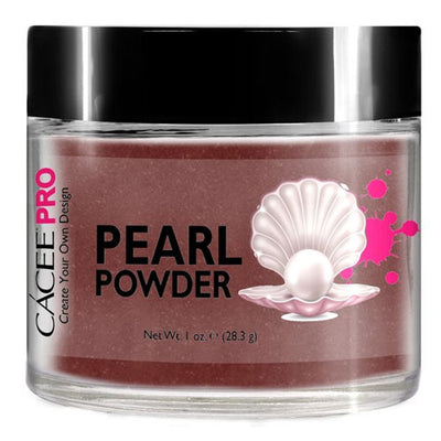 Cacee Pearl Powder Nail Art - #52 Red Brown