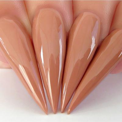 Hands wearing #530 Nude Swings Classic Gel & Polish Duo by Kiara Sky