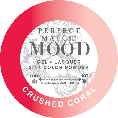 swatch of 055 Crushed Coral Perfect Match Mood Powder by Lechat
