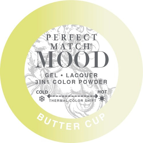 swatch of 057 Buttercup Perfect Match Mood Duo by Lechat