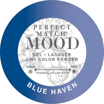 swatch of 060 Blue Haven Perfect Match Mood Powder by Lechat