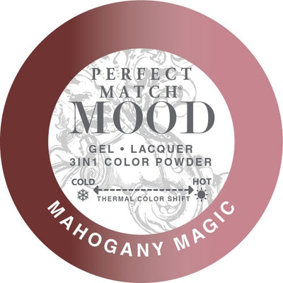 swatch of 062 Mahogany Magic Perfect Match Mood Powder by Lechat