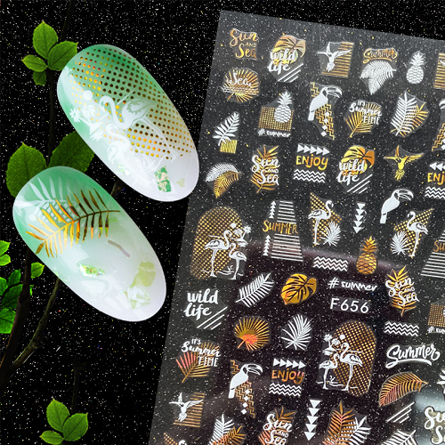 Nail Art Leaf Stickers - F656