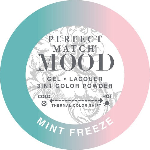 swatch of 069 Mint Freeze Perfect Match Mood Duo by Lechat