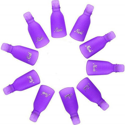 Reusable Soak Off Clips - Purple