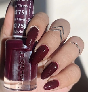 hands wearing 751 Cherry Mocha Trio by DND