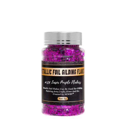 #27 Laser Pink Foil Flakes Bottle