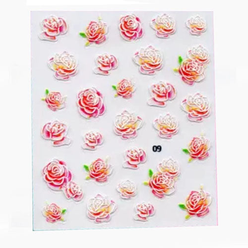 5D Nail Decal Sticker Floral - 09