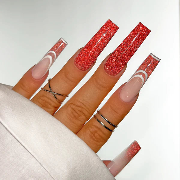 Hands wearing AFX15 A-Peel-Ing DiamondFX Glitter Powder by Kiara Sky