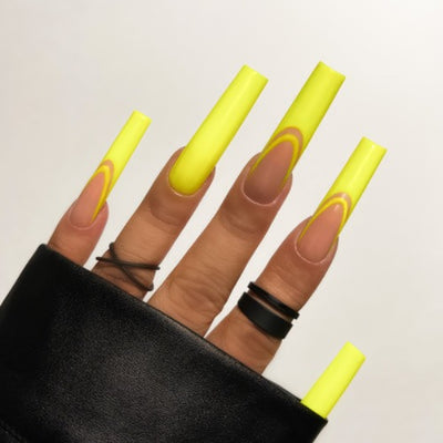Hands wearing 204 In A Flash Gel Art by Kiara Sky