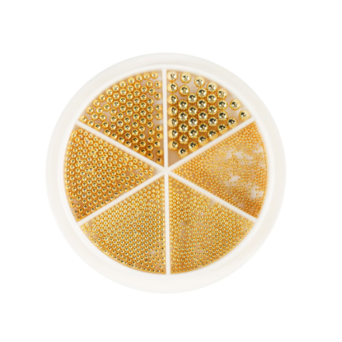 Nail Art Caviar Beads - Gold