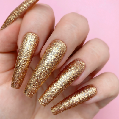 Swatch of N5025 Champagne Toast All-in-One Polish by Kiara Sky