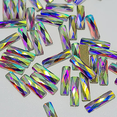 Crystal AB 50pcs - Rectangle Baguette