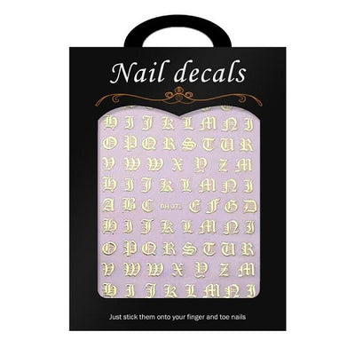 Nail Art Sticker - Letters Gold DH271