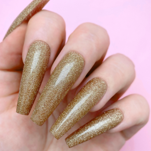 Swatch of G5017 Dripping Gold Gel Polish All-in-One by Kiara Sky