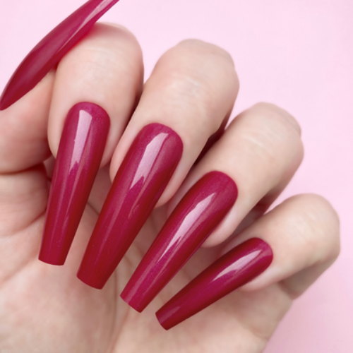 Swatch of G5029 Frosted Wine Gel Polish All-in-One by Kiara Sky