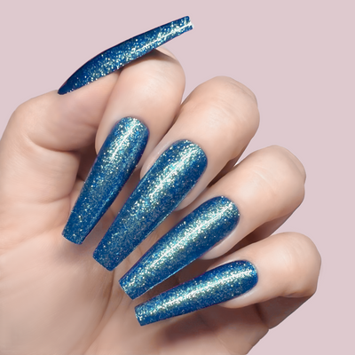 Hands wearing GFX206 Deep Sea Platinum FX Gel by Kiara Sky