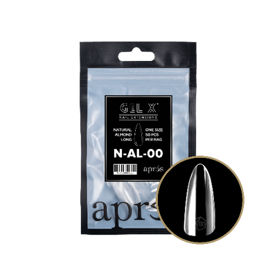 Natural Long Almond 2.0 Refill Tips Size #00 By Apres