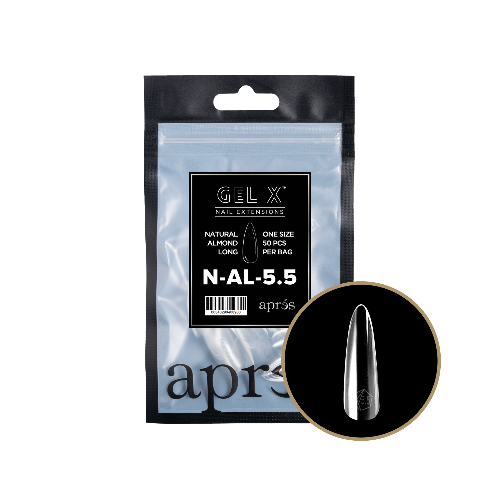 Natural Long Almond 2.0 Refill Tips Size #5.5 By Apres