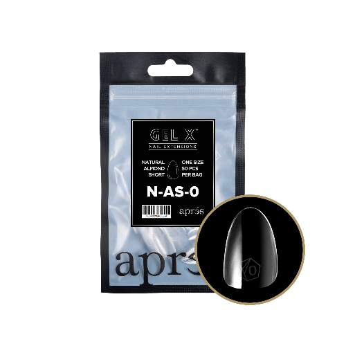 Natural Short Almond 2.0 Refill Tips Size #0 By Apres