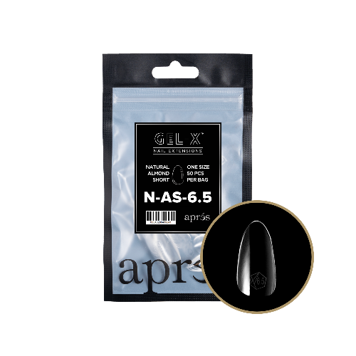 Natural Short Almond 2.0 Refill Tips Size #6.5 By Apres