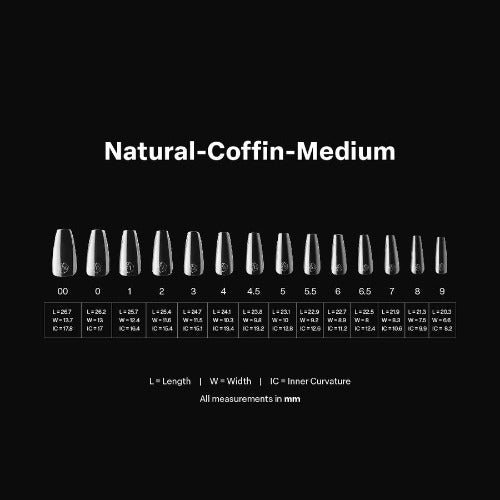 Measurements of Natural Medium Coffin 2.0 Tips By Apres 