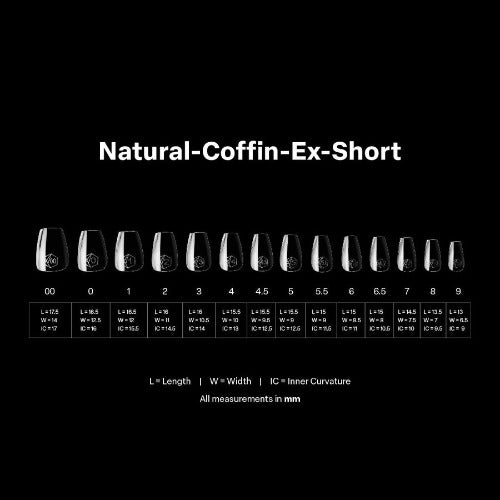 Example of Natural Extra Short Coffin 2.0 Tips By Apres
