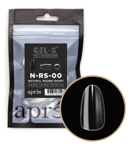 Natural Short Round Refill Tips 50PC Size 00 By Apres