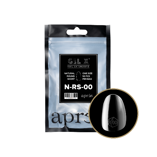 Natural Short Round 2.0 Refill Tips Size #00 By Apres