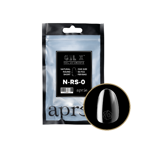 Natural Short Round 2.0 Refill Tips Size #0 By Apres