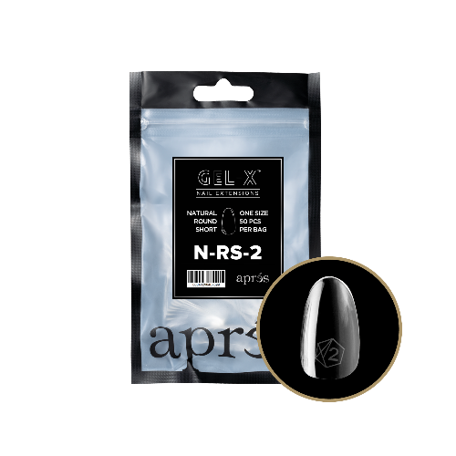 Natural Short Round 2.0 Refill Tips Size #2 By Apres