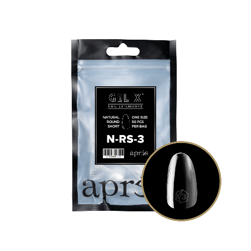 Natural Short Round 2.0 Refill Tips Size #3 By Apres