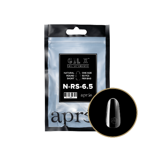 Natural Short Round 2.0 Refill Tips Size #6.5 By Apres