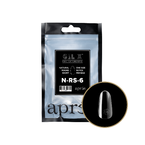 Natural Short Round 2.0 Refill Tips Size #6 By Apres