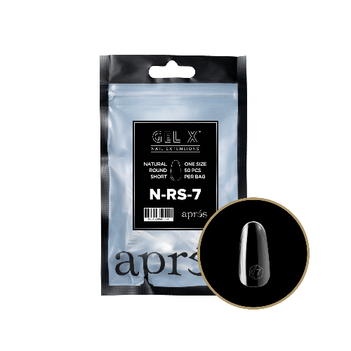 Natural Short Round 2.0 Refill Tips Size #7 By Apres
