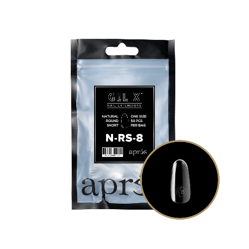 Natural Short Round 2.0 Refill Tips Size #8 By Apres