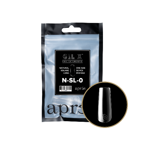 Natural Long Square 2.0 Refill Tips Size #0 By Apres