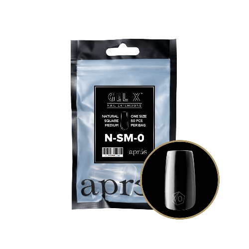 Natural Medium Square 2.0 Refill Tips Size #0 By Apres