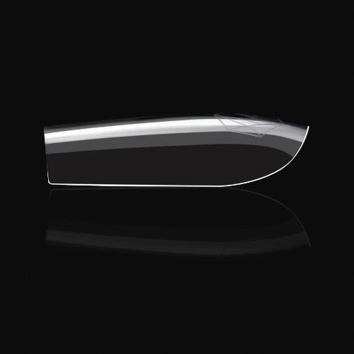 Side View of Natural Short Square 2.0 Tips By Apres