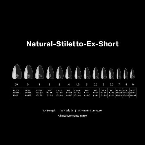 Apres Gel-X Tips 2.0 (600pc) - Natural Extra Short Stiletto