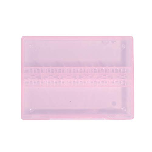Nail Drill Bit Holder - Plastic Pink Case 1