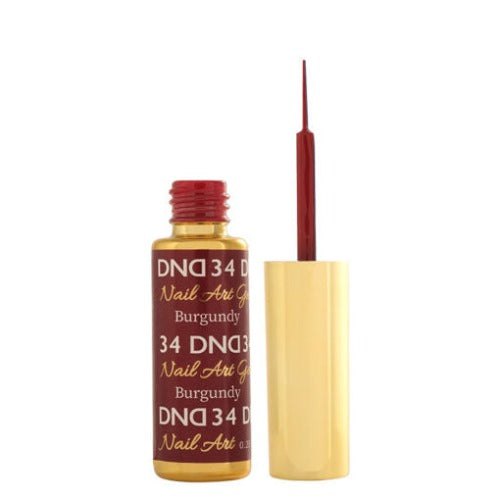 DND Nail Art Gel Liner - 34 Burgundy