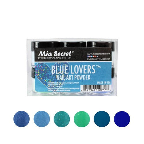Blue Lovers Acrylic Powder Collection 6pc By Mia Secret