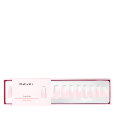 Kiara Sky xPress Pro Acrylic Press On Medium Coffin - Pink Ombre