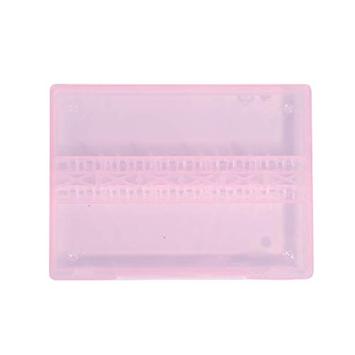 Nail Drill Bit Holder - Plastic Pink Case